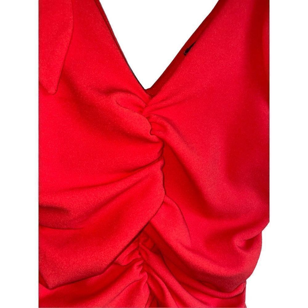 Ruched Tie It Down Crepe Mini Dress - Picture 10 of 16